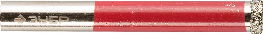 Сверло алмазное трубчатое по кафелю и стеклу, d=6 мм, зерно Р 60, ЗУБР Профессионал 29850-06,  ( 29850-06 )