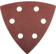 Треугольник шлифовальный ЗУБР "МАСТЕР" универсальный на велкро основе, 6 отверстий, Р100, 93х93х93мм, 5шт ,  ( 35583-100 )