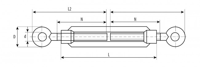 Талреп DIN 1480, кольцо-кольцо, М16, 2 шт, кованая натяжная муфта, оцинкованный, ЗУБР Профессионал,  ( 4-304375-16 ) Талреп DIN 1480, кольцо-кольцо, М16, 2 шт, кованая натяжная муфта, оцинкованный, ЗУБР Профессионал,  ( 4-304375-16 )