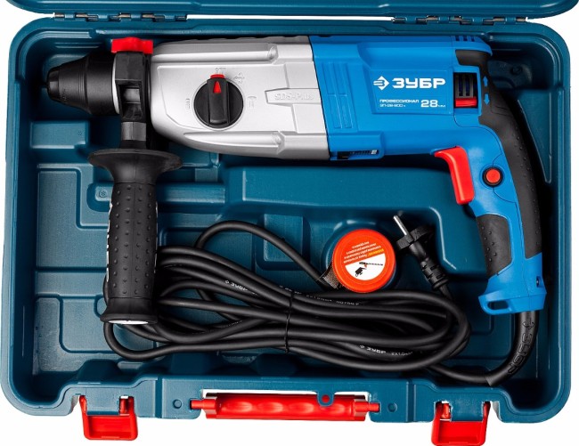 Перфоратор SDS-plus, ЗУБР Профессионал ЗП-28-800 К, реверс, горизонтальный, металл редуктор, 3.2Дж, 0-1200 об/мин, 0-4800уд/мин, 800 Вт, кейс,  ( ЗП-28-800 К ) Перфоратор SDS-plus, ЗУБР Профессионал ЗП-28-800 К, реверс, горизонтальный, металл редуктор, 3.2Дж, 0-1200 об/мин, 0-4800уд/мин, 800 Вт, кейс,  ( ЗП-28-800 К )