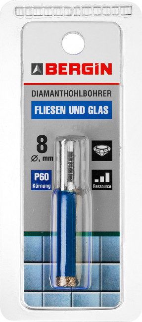 Сверло алмазное трубчатое по кафелю и стеклу, d=8 мм, зерно Р 60, ЗУБР Профессионал 29850-08, ( 29850-08 ) Сверло алмазное трубчатое по кафелю и стеклу, d=8 мм, зерно Р 60, ЗУБР Профессионал 29850-08, ( 29850-08 )