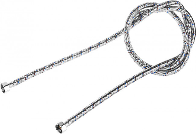Подводка гибкая ЗУБР для воды, оплетка из нержавеющей стали, г/г 1/2" - 2м  ,  ( 51005-G/G-200 )