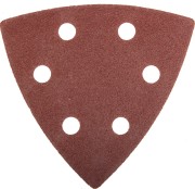 Треугольник шлифовальный ЗУБР "МАСТЕР" универсальный на велкро основе, 6 отверстий, Р120, 93х93х93мм, 5шт ,  ( 35583-120 )