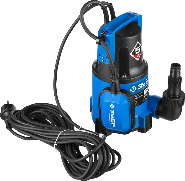 Насос Т3 погружной, ЗУБР Профессионал НПЧ-Т3-750, дренажный для чистой воды (d частиц до 5мм), 750Вт,пропуск. способ. 210л/мин,напор 8.5м,провод 10м, ( НПЧ-Т3-750 ) Насос Т3 погружной, ЗУБР Профессионал НПЧ-Т3-750, дренажный для чистой воды (d частиц до 5мм), 750Вт,пропуск. способ. 210л/мин,напор 8.5м,провод 10м, ( НПЧ-Т3-750 )