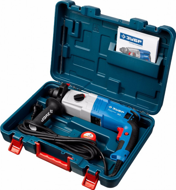 Перфоратор SDS-plus, ЗУБР Профессионал ЗП-30-900 К, реверс, горизонтальный, мет. редуктор, 3.3 Дж, 0-1000 об/мин, 0-5500 уд/мин, 900 Вт, кейс,  ( ЗП-30-900 К ) Перфоратор SDS-plus, ЗУБР Профессионал ЗП-30-900 К, реверс, горизонтальный, мет. редуктор, 3.3 Дж, 0-1000 об/мин, 0-5500 уд/мин, 900 Вт, кейс,  ( ЗП-30-900 К )