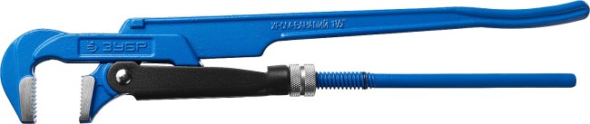 Ключ трубный рычажный ЗУБР "ПРОФЕССИОНАЛ", прямые губки, цельнокованый, Сr-V, № 2, 1,5",  ( 27335-2_z01 )