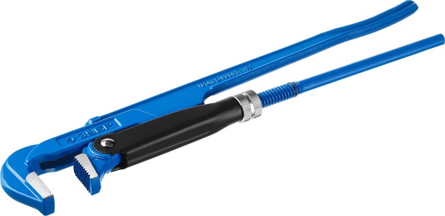 Ключ трубный рычажный ЗУБР "ПРОФЕССИОНАЛ", прямые губки, цельнокованый, Сr-V, № 2, 1,5",  ( 27335-2_z01 )