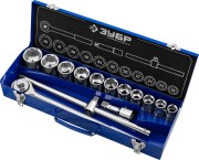 Набор ЗУБР "ПРОФЕССИОНАЛ": 3/4", 14 предметов,  ( 27660-H14 ) Набор ЗУБР "ПРОФЕССИОНАЛ": 3/4", 14 предметов,  ( 27660-H14 )