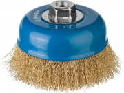 ЗУБР "ПРОФЕССИОНАЛ". Щетка чашечная для УШМ, витая латунированная стальная проволока 0,3мм, 125ммхМ14,  ( 3526-125_z02 )