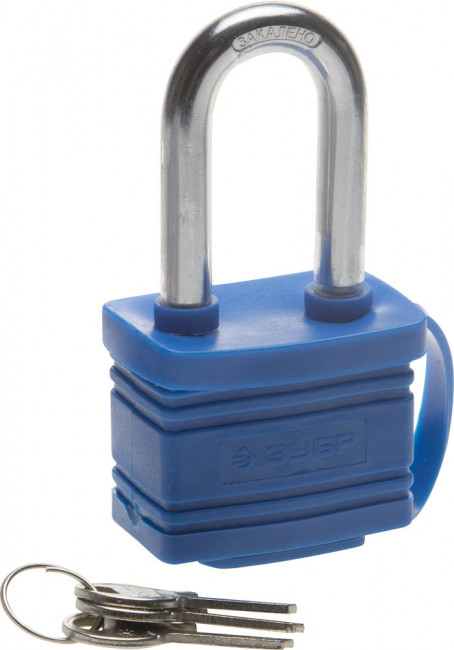 Замок ЗУБР "ЭКСПЕРТ" навесной всепогодный, удлиненная дужка, 50мм  ,  ( 37212-50_z01 )