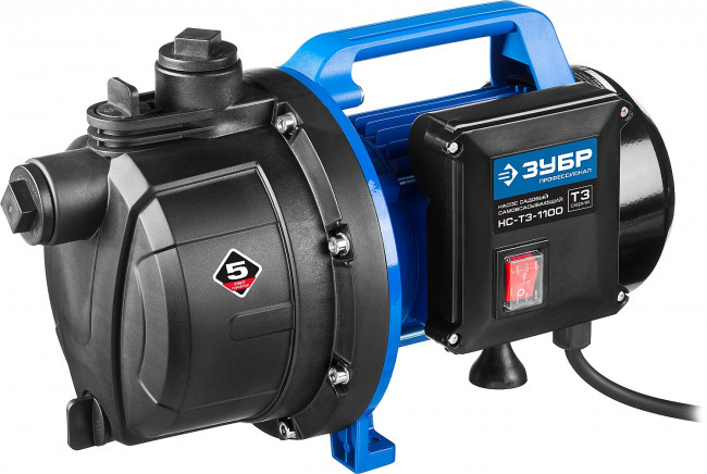Насос ЗУБР "ПРОФЕССИОНАЛ" Т3 садовый поверхностный самовсасывающий, 1100Вт, пропускная способность 80л/мин, напор 45м, ( НС-Т3-1100 ) Насос ЗУБР "ПРОФЕССИОНАЛ" Т3 садовый поверхностный самовсасывающий, 1100Вт, пропускная способность 80л/мин, напор 45м, ( НС-Т3-1100 )
