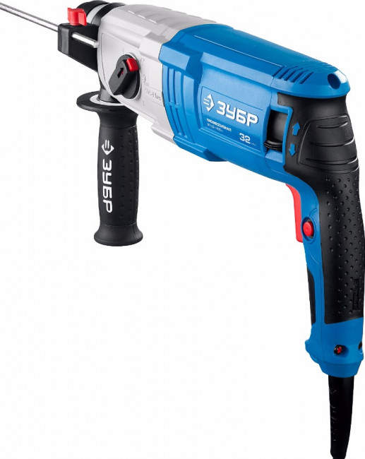 Перфоратор SDS-plus, ЗУБР Профессионал ЗП-32-1100 К, реверс, горизонтальный, металлич редуктор, 3.4 Дж, 0-920 об/мин, 0-5100 уд/мин, 1100 Вт, кейс,  ( ЗП-32-1100 К )