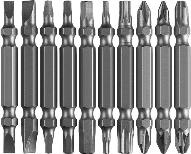 Набор ЗУБР: Биты длинные "МХ-10", Cr-V, двусторонние для шуруповерта в держателе,  ( 26089-H10 )