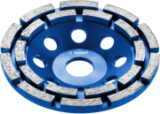 Чашка ЗУБР алмазная сегментная двухрядная, высота 22,2мм, 125мм,  ( 33372-125 )