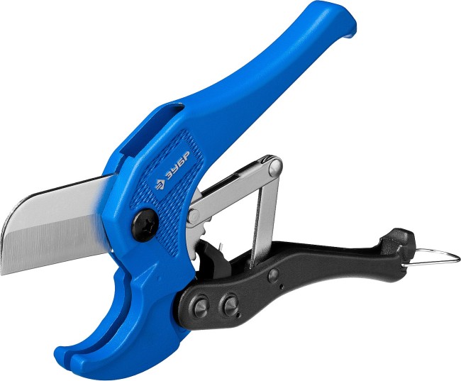 Ножницы ЗУБР "ПРОФЕССИОНАЛ" автоматические с лезвием из инструментальной стали У8А для пластиковых труб, максимальный диаметр 42 мм, 23701-42_z01 Ножницы ЗУБР "ПРОФЕССИОНАЛ" автоматические с лезвием из инструментальной стали У8А для пластиковых труб, максимальный диаметр 42 мм, 23701-42_z01