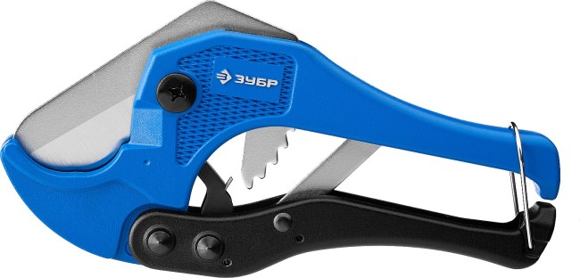 Ножницы ЗУБР "ПРОФЕССИОНАЛ" автоматические с лезвием из инструментальной стали У8А для пластиковых труб, максимальный диаметр 42 мм, 23701-42_z01 Ножницы ЗУБР "ПРОФЕССИОНАЛ" автоматические с лезвием из инструментальной стали У8А для пластиковых труб, максимальный диаметр 42 мм, 23701-42_z01