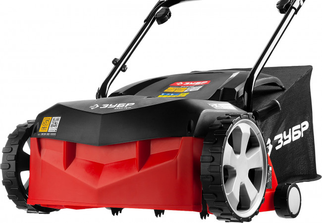 Аэратор-скарификатор электрический, ЗУБР ЗСЭ-32-1000, 2 в 1, ш/с 360 мм, высота аэрации -10:+10 мм, 4 установок, 1600 Вт,  ( ЗСЭ-32-1000 )