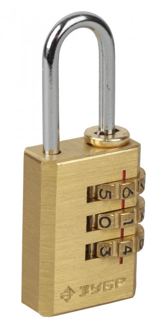 Замок ЗУБР "ЭКСПЕРТ" навесной мини, кодовый, 3 диска,  ( 37118-1_z01 )