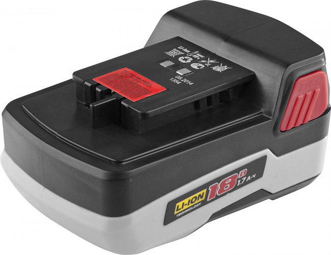 Батарея аккумуляторная для гайковерта ЗГУА-18-Ли К, 18В, ЗУБР,  ( ЗАКБ-18 L17 )