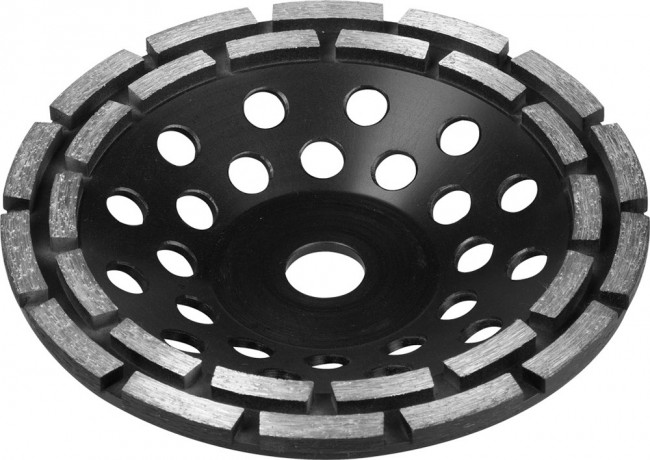 Чашка ЗУБР алмазная сегментная двухрядная, высота 22,2мм, 180мм,  ( 33372-180 )