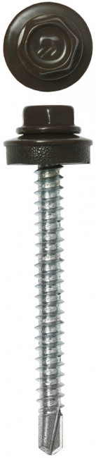 Саморезы СКД кровельные, RAL 8028 земельно-коричневый, 65 х 4.8 мм, 900 шт, для деревянной обрешетки, ЗУБР,  ( 4-300310-48-065-8028 )