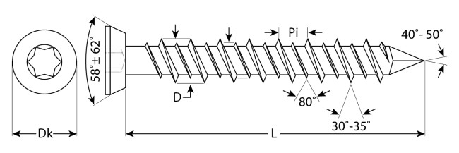 Шурупы ШБ-Х по бетону, 72 х 7.5 мм, 1200 шт, хроматированные, ЗУБР Профессионал,  ( 4-300480-75-072 )