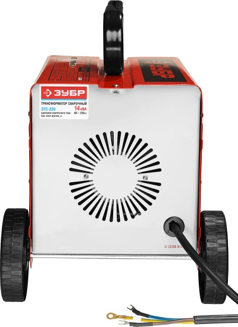 Трансформатор сварочный, ЗУБР ЗТС-200, 60-200 А, электрод 2-4 мм, ПН-10%, 380/220 В,  ( ЗТС-200 )