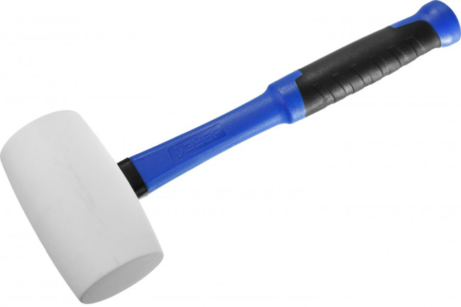 Киянка ЗУБР "ПРОФЕССИОНАЛ" резиновая белая, с фиберглассовой ручкой, 900г,  ( 20531-900_z02 ) Киянка ЗУБР "ПРОФЕССИОНАЛ" резиновая белая, с фиберглассовой ручкой, 900г,  ( 20531-900_z02 )