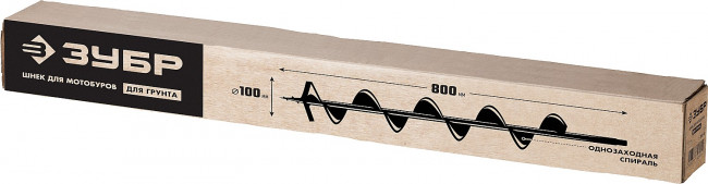 Шнек для мотобуров, грунт, d=100 мм, однозаходный, ЗУБР, ( 7051-10 ) Шнек для мотобуров, грунт, d=100 мм, однозаходный, ЗУБР, ( 7051-10 )