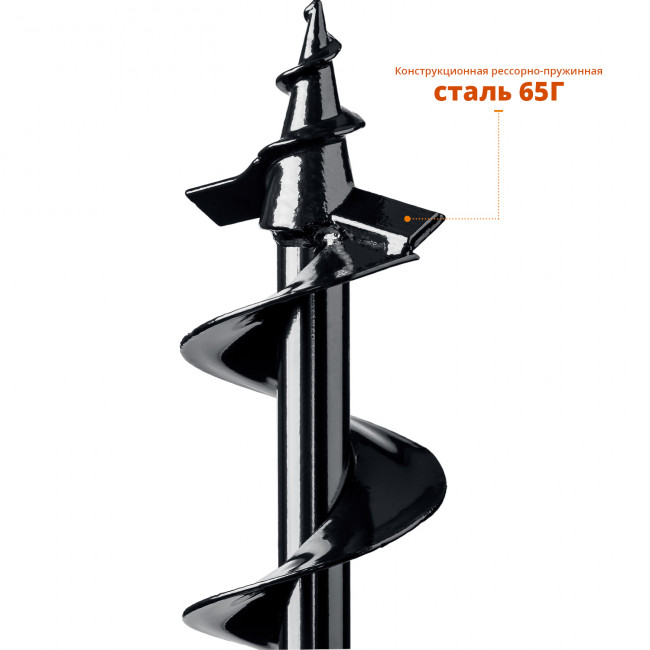 Шнек для мотобуров, грунт, d=100 мм, однозаходный, ЗУБР, ( 7051-10 ) Шнек для мотобуров, грунт, d=100 мм, однозаходный, ЗУБР, ( 7051-10 )