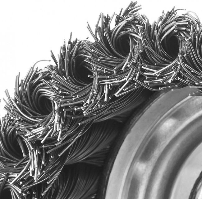 ЗУБР "ПРОФЕССИОНАЛ". Щетка чашечная усиленная для УШМ, плетеные пучки стальной проволоки 0,5мм, 80ммхМ14,  ( 3527-080_z02 )