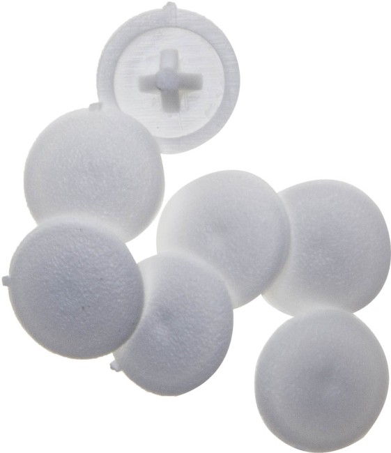 Заглушка декоративная под шуруп, цвет белый, шлиц №2, 40шт, ЗУБР,  ( 4-308156-3 )