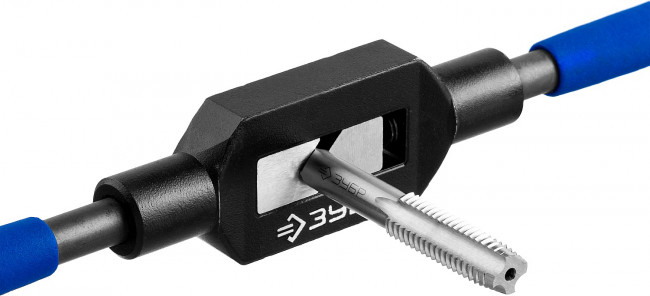 Метчикодержатель №3, с регулируемыми вкладышами, сталь 45, для метчиков - M5-M20, общая длина - 375 мм, ЗУБР Профессионал,  ( 28232-3 )