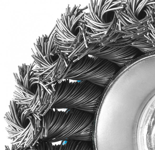 ЗУБР "ПРОФЕССИОНАЛ". Щетка чашечная для УШМ, плетеные пучки стальной проволоки 0,5мм, 80ммхМ14,  ( 35275-080_z02 )