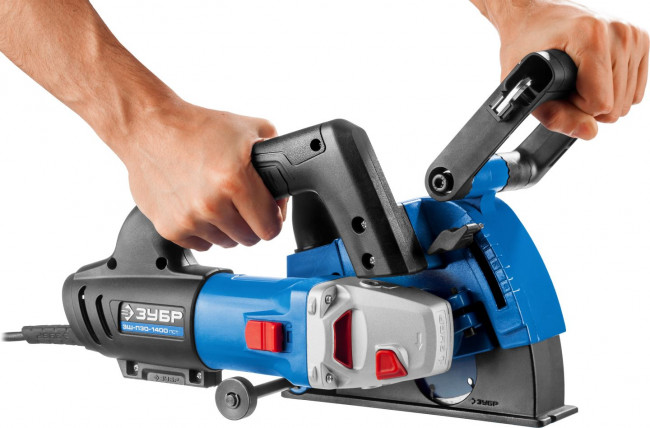 Штроборез (бороздодел), макс. глуб. паза 30 мм, 125 мм, подключ. пылесоса, плавн пуск, защита от перегрузки, 1400 Вт,  ЗУБР, ( ЗШ-П30-1400 ПСТ )