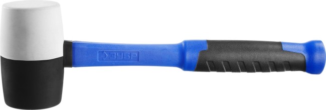 Киянка ЗУБР "ПРОФЕССИОНАЛ" резиновая черно-белая, с фиберглассовой ручкой, 680г,  ( 20532-680 ) Киянка ЗУБР "ПРОФЕССИОНАЛ" резиновая черно-белая, с фиберглассовой ручкой, 680г,  ( 20532-680 )