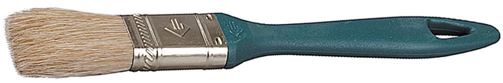 Кисть плоская ЗУБР "УНИВЕРСАЛ-МАСТЕР" "КП-11", натуральная щетина, пластмассовая ручка, 25мм  ,  ( 4-01011-025 )