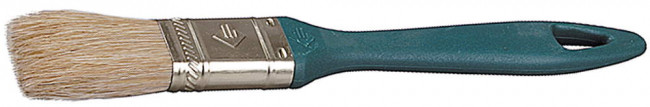 Кисть плоская ЗУБР "УНИВЕРСАЛ-МАСТЕР" "КП-11", натуральная щетина, пластмассовая ручка, 25мм  ,  ( 4-01011-025 )