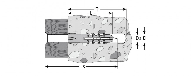 Дюбель распорный полипропиленовый, тип "Ёжик", в комплекте с шурупом, 6 х 40 / 4,0 х 50 мм, 10 шт, ЗУБР,  ( 30661-06-40 )