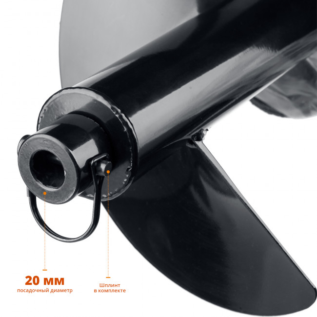 Шнек для мотобуров, грунт, d=300 мм, однозаходный, ЗУБР, ( 7051-30 ) Шнек для мотобуров, грунт, d=300 мм, однозаходный, ЗУБР, ( 7051-30 )