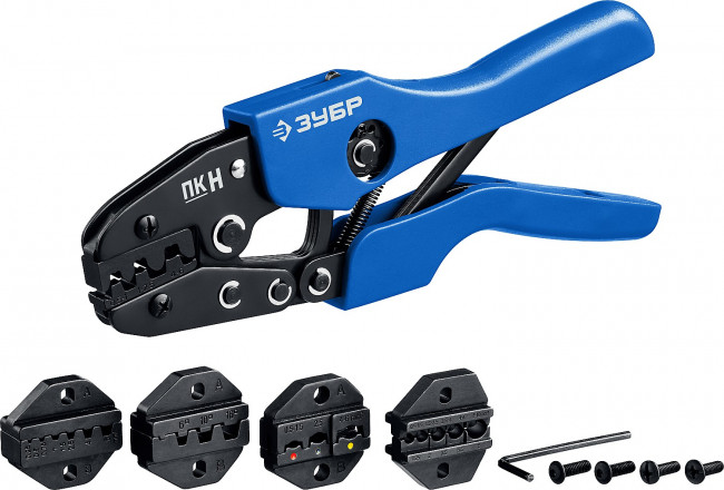 ПК-Н набор пресс-клещи, 5 матриц, в кейсе, ЗУБР Профессионал ( 45455 )
