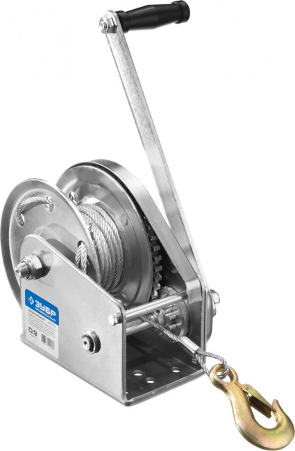 Лебедка ручная барабанная ЗУБР "ПРОФЕССИОНАЛ", подъемная, тросовая, 0,9т, 8м, ( 43117-0.9 ) Лебедка ручная барабанная ЗУБР "ПРОФЕССИОНАЛ", подъемная, тросовая, 0,9т, 8м, ( 43117-0.9 )