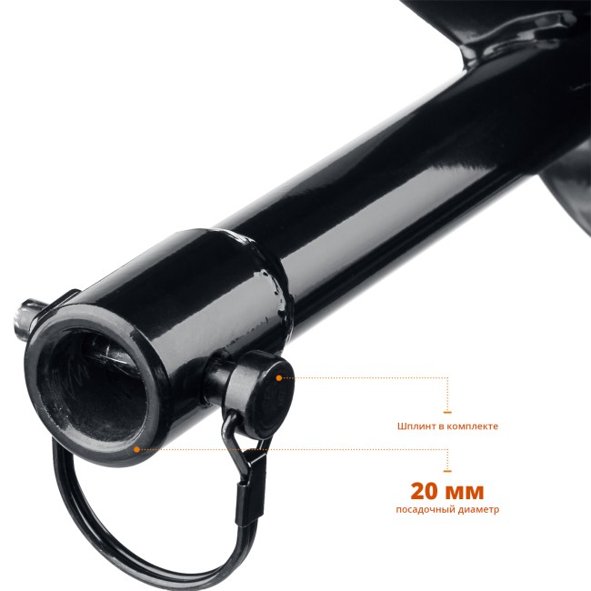 Шнек для мотобуров, грунт, d=60 мм, однозаходный, ЗУБР,  ( 7051-6 )