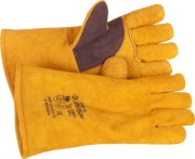 Термостойкие краги ЗУБР для сварки и тяжелых механических работ, утепленные, спилковые, 350мм,  ( 11335-XL )