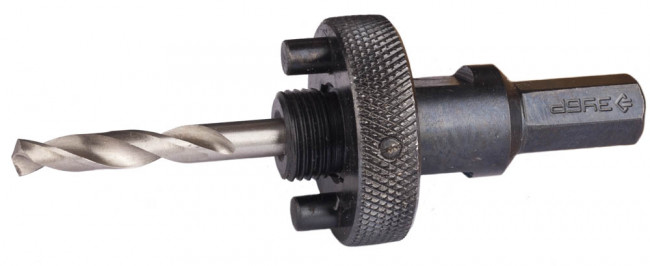 Державка для биметаллических коронок, быстросъемная, пружинный фиксатор, шестигранный хвостовик, d 32-152мм, ЗУБР,  ( 29534_z01 )
