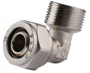 Уголок ЗУБР с наружной резьбой, цанга-штуцер,1/2"х20х2,0 мм, никель ,  ( 51409-20-1/2 )