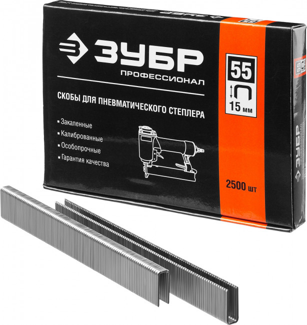 ЗУБР 20 мм скобы для степлера узкие тип 55, 2500 шт,  ( 31855-20 ) ЗУБР 20 мм скобы для степлера узкие тип 55, 2500 шт,  ( 31855-20 )