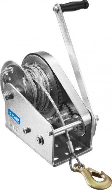 Лебедка ручная барабанная ЗУБР "ПРОФЕССИОНАЛ", подъемная, тросовая, 1.3т, 8м, ( 43117-1.3 ) Лебедка ручная барабанная ЗУБР "ПРОФЕССИОНАЛ", подъемная, тросовая, 1.3т, 8м, ( 43117-1.3 )