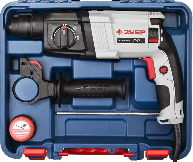 Перфоратор SDS-plus, ЗУБР Профессионал ЗП-22-650 К, реверс, горизонтальный, 2.3 Дж, 0-1950 об/мин, 0-6200 уд/мин, 650 Вт, кейс,  ( ЗП-22-650 К ) Перфоратор SDS-plus, ЗУБР Профессионал ЗП-22-650 К, реверс, горизонтальный, 2.3 Дж, 0-1950 об/мин, 0-6200 уд/мин, 650 Вт, кейс,  ( ЗП-22-650 К )
