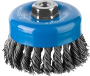 ЗУБР "ПРОФЕССИОНАЛ". Щетка чашечная для УШМ, плетеные пучки стальной проволоки 0,8мм, 100ммхМ14,  ( 35277-100_z02 )